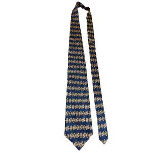 Fashion Neckwear 100% Silk Mens Neck Tie Blue Tan Brown Career Dad Gift